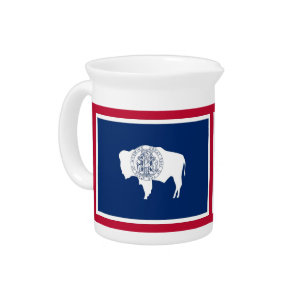 Wyoming State Flag Pitcher