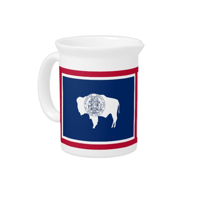 Wyoming State Flag Pitcher (Left)
