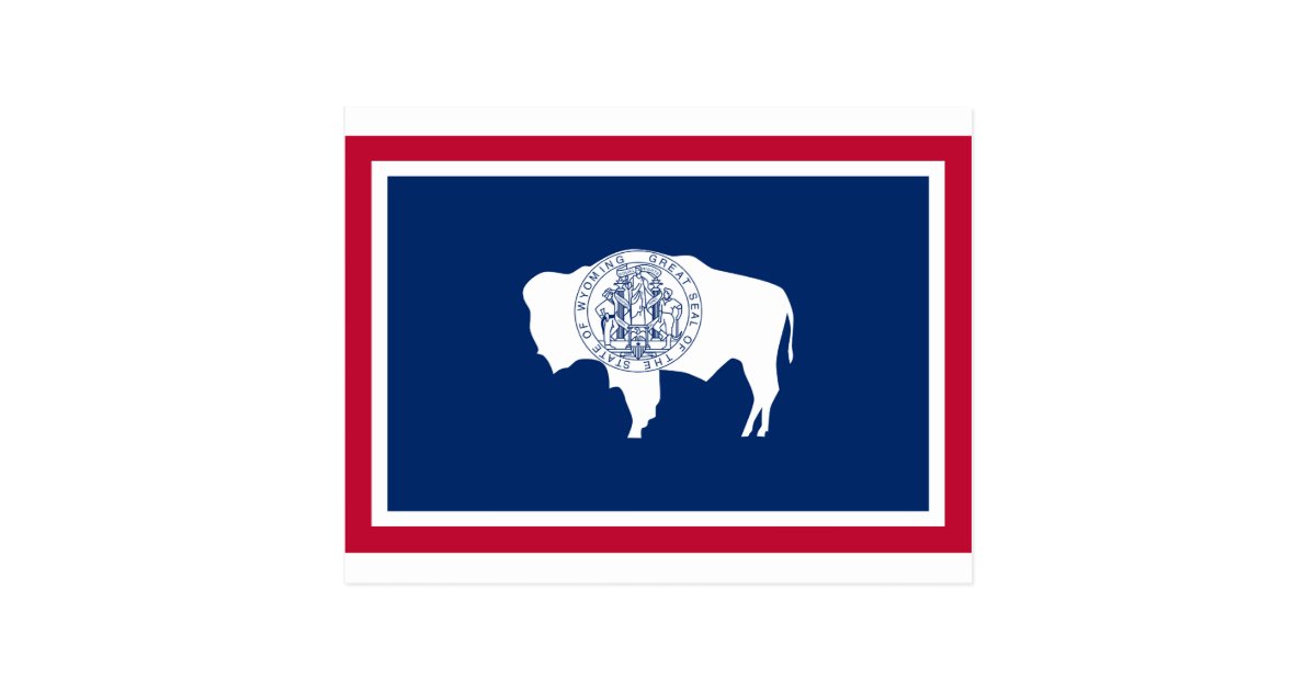 Wyoming State Flag Postcard 8898