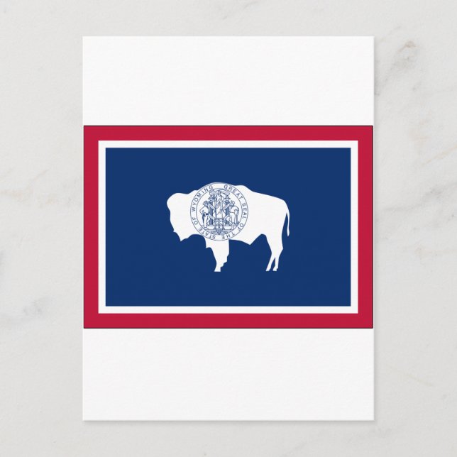 Wyoming State Flag Postcard (Front)