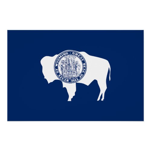 Wyoming State Flag Poster