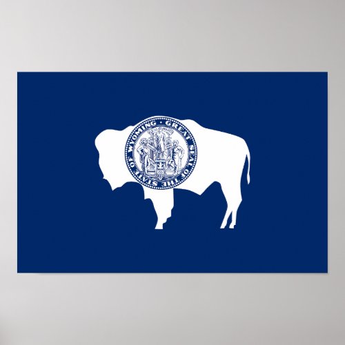Wyoming State Flag Poster