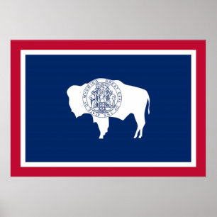 Wyoming state flag poster