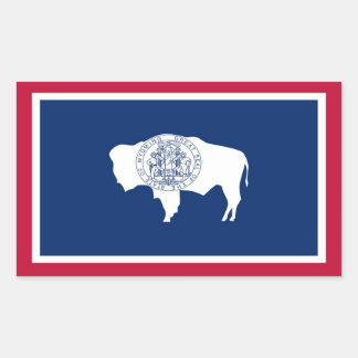 Wyoming State Flag Rectangular Sticker