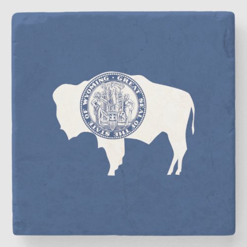 Wyoming State Flag Stone Coaster