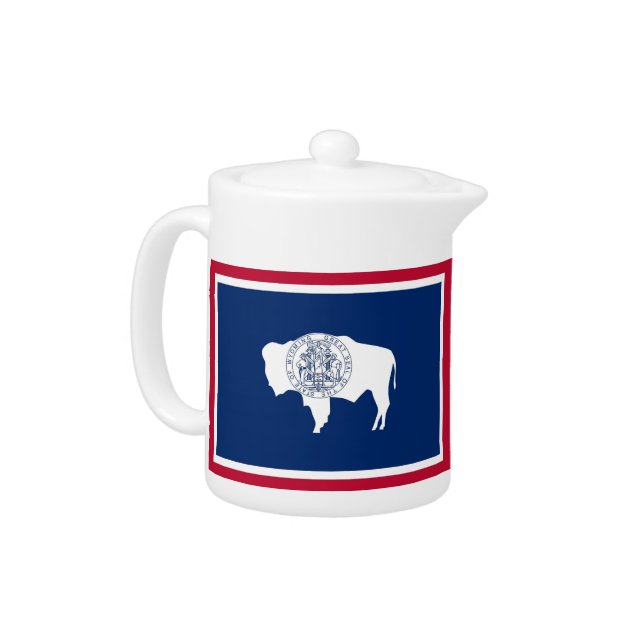Wyoming State Flag Teapot (Left)