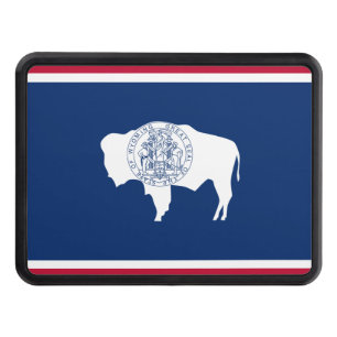 Wyoming State Flag Trailer Hitch Cover