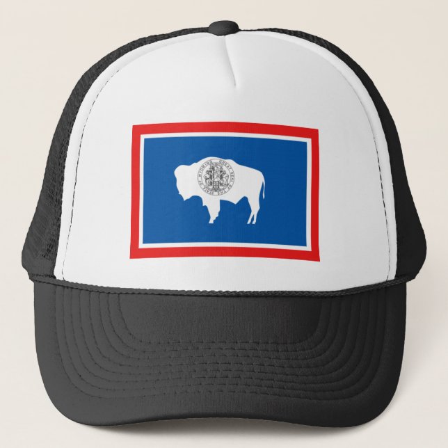 Wyoming State Flag Trucker Hat (Front)