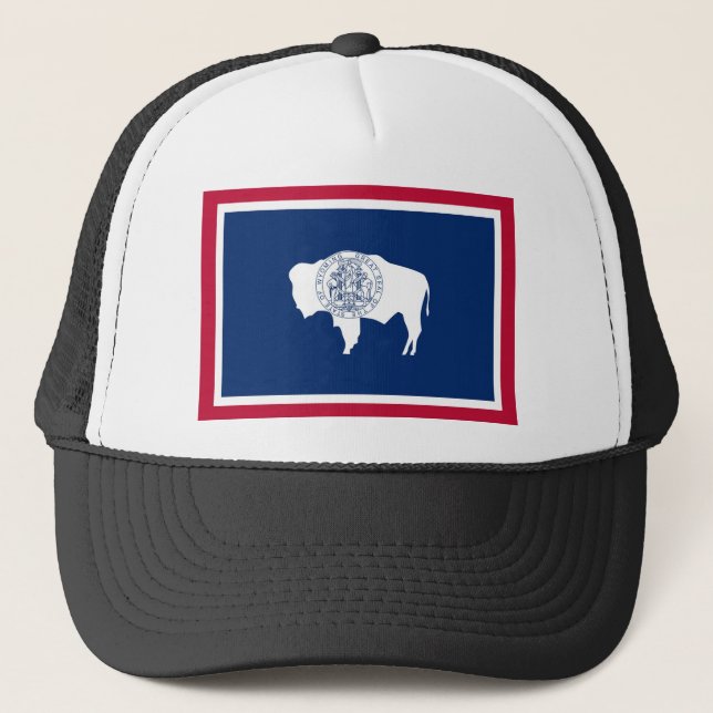 Wyoming State Flag Trucker Hat (Front)