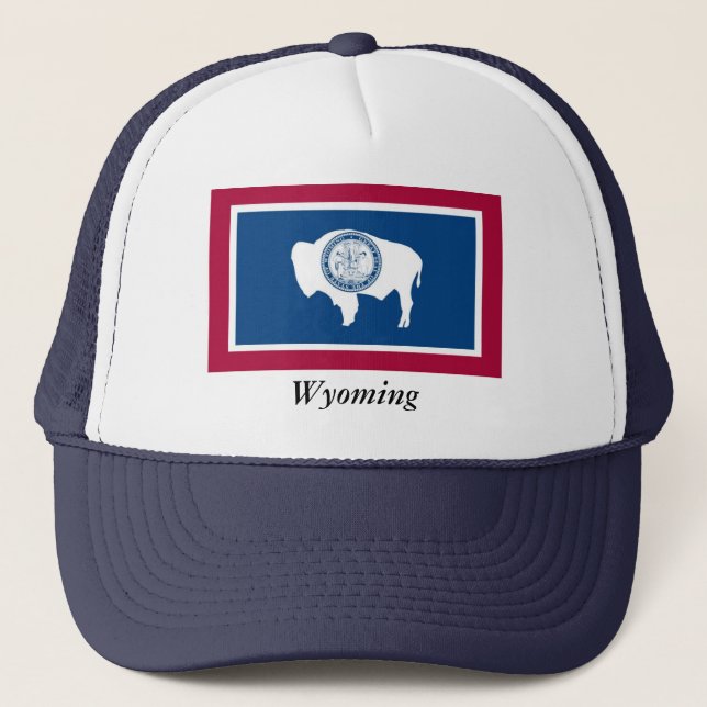 Wyoming State Flag Trucker Hat (Front)