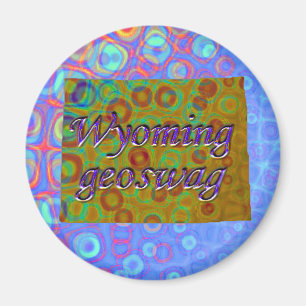 Wyoming State Geocaching Supplies Magnet Geoswag