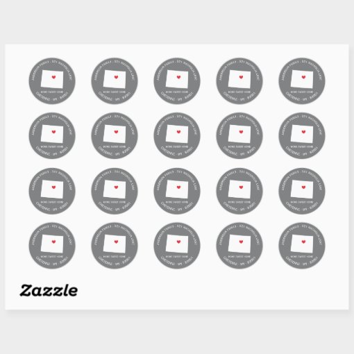 WYOMING State New Home Address Label Sticker Zazzle