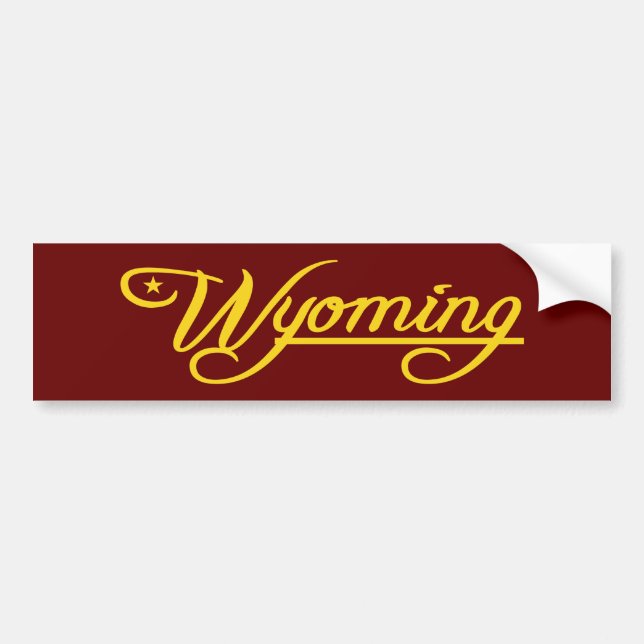 Wyoming (State of Mine) Bumper Sticker (Front)