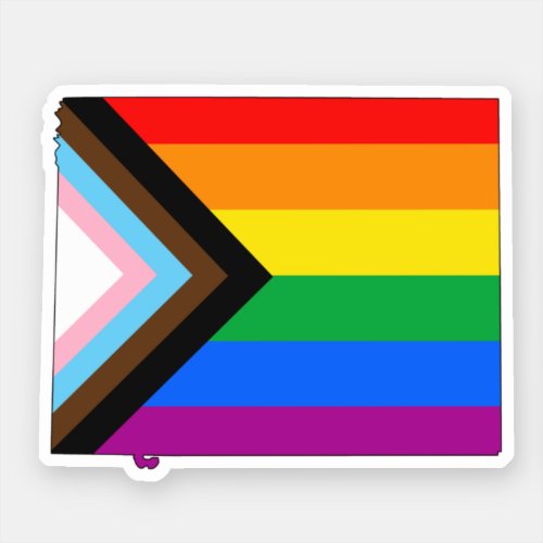 Wyoming State Pride LGBTQ Progress Pride Sticker