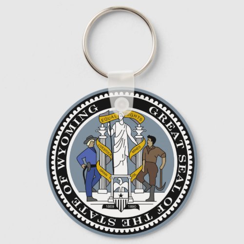 Wyoming State Seal Keychain