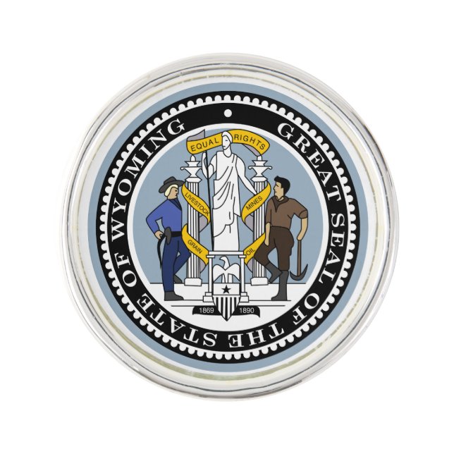 Wyoming State Seal - Lapel Pin (Front)