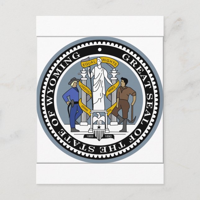 Wyoming State Seal Postcard (Front)