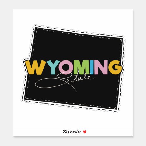 Wyoming state  sticker