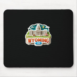 Wyoming Sticker Mouse Pad
