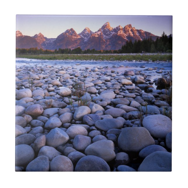 Wyoming, Teton National Park, Snake River Ceramic Tile (Front)