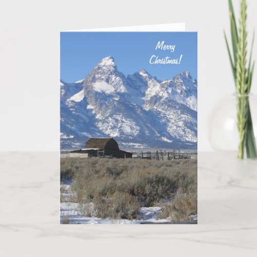 Wyoming Tetons Christmas Card