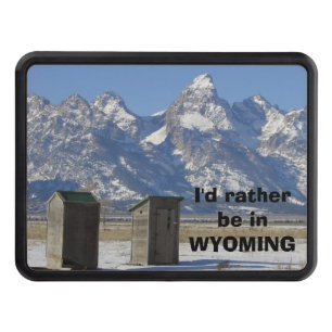 Wyoming Tetons Outhouse Tow Hitch Cover
