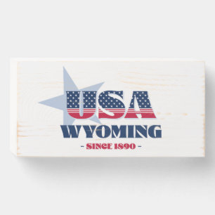 Wyoming The Heart of America Wood Box Sign