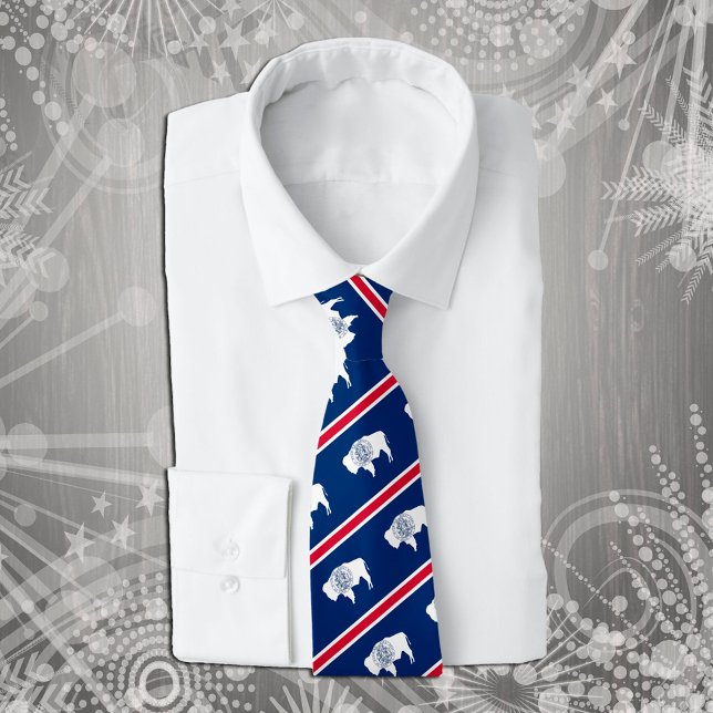 Wyoming Ties, fashion USA, Wyoming Flag business Neck Tie (Creator Uploaded)