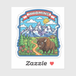 Wyoming Travel Sticker