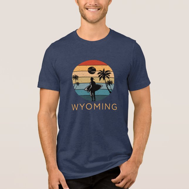 Wyoming: Tropical Oasis Tri-Blend Shirt (Front)
