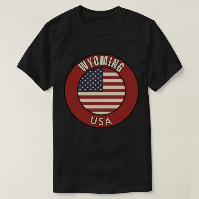 Wyoming United States of America  T-Shirt (Design Front)