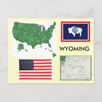 Wyoming  Usa Postcard by archemedes at Zazzle