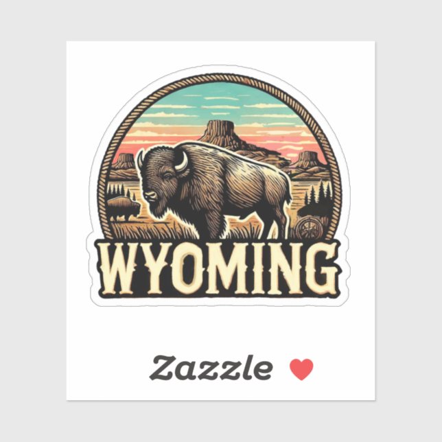 Wyoming USA Sticker (Sheet)