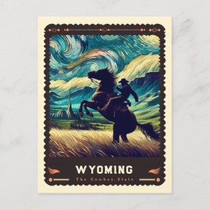 Wyoming Vincent Van Gogh Inspired Postcard