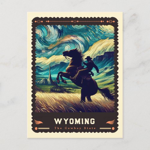 Wyoming  Vincent Van Gogh Inspired Postcard