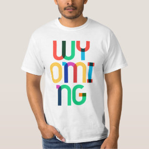 Wyoming Vintage Retro Colorful 80s Pop Art T-Shirt