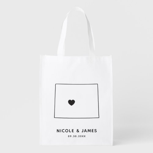 Wyoming Wedding Welcome Bag Map Tote