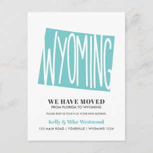 Wyoming We've moved New address New Home Postcard