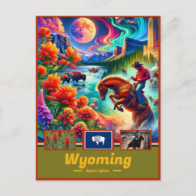 Wyoming Wilderness Wonders Majestic Postcard (Front)
