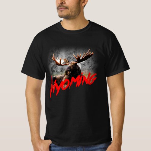 Wyoming with moose  T_Shirt