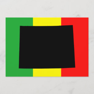 Wyoming with Rasta Colors Invitation