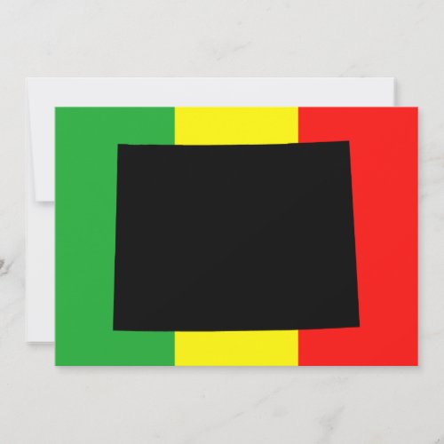 Wyoming with Rasta Colors Personalized Invite
