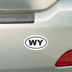 Wyoming WY oval Car Magnet