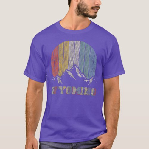 Wyoming WY The Cowboy State National Parks Retro T T_Shirt