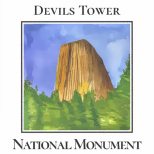 Wyoming's Iconic Monolith, Devils Tower Sticker