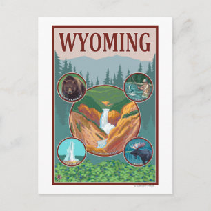 WyomingWyoming Collage Postcard