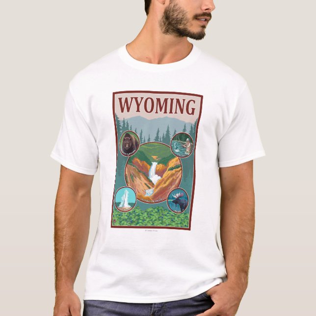 WyomingWyoming Collage T-Shirt (Front)