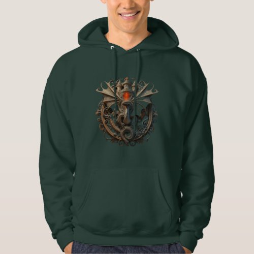 Wyrmguard Citadel A Mythical Sculpture Hoodie