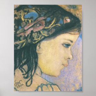 Póster for Sale con la obra «Una niña con un sombrero azul (1895) de  Stanisław Wyspiański» de sunny-007