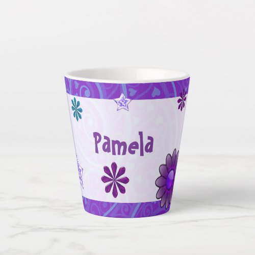 Wysteria Jeweled 3D ADD YOUR NAME Latte Mug